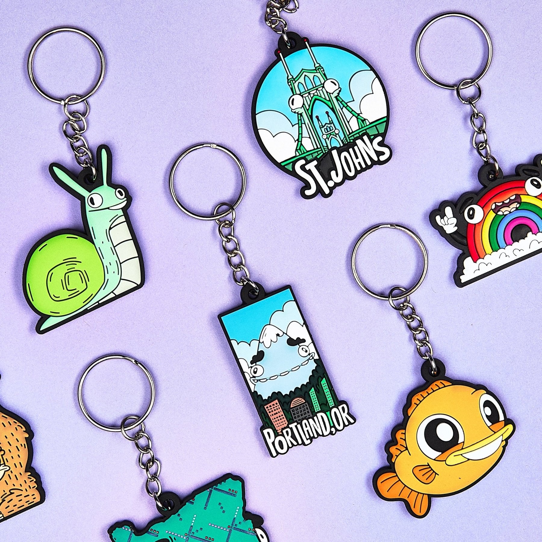 Mt. Hood, Portland Keychain - Mike Bennett Studios