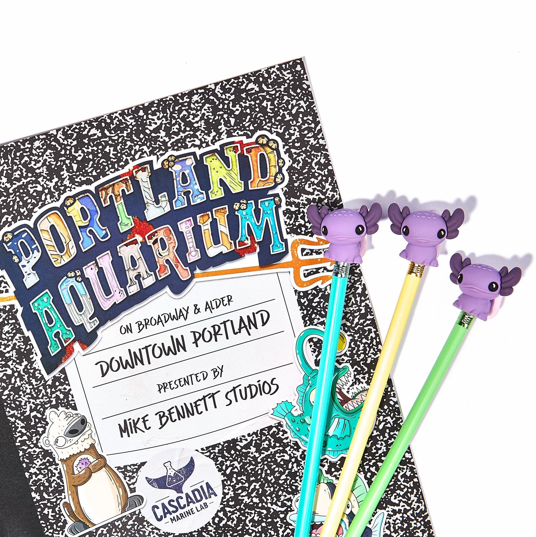 Axolotl Pencil Topper Set - Mike Bennett Studios