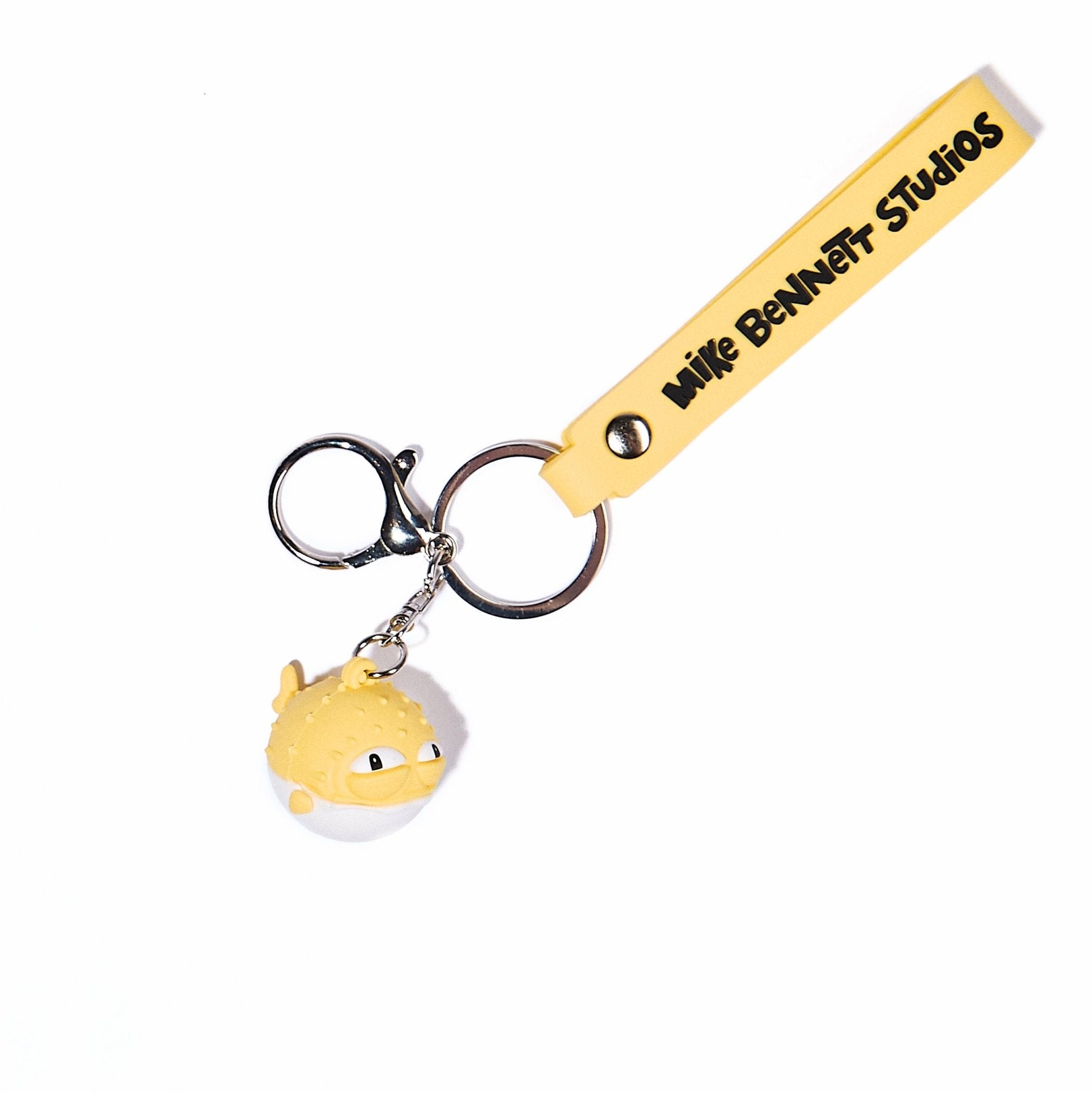 Yellow Blowfish 3D Keychain - Mike Bennett Studios