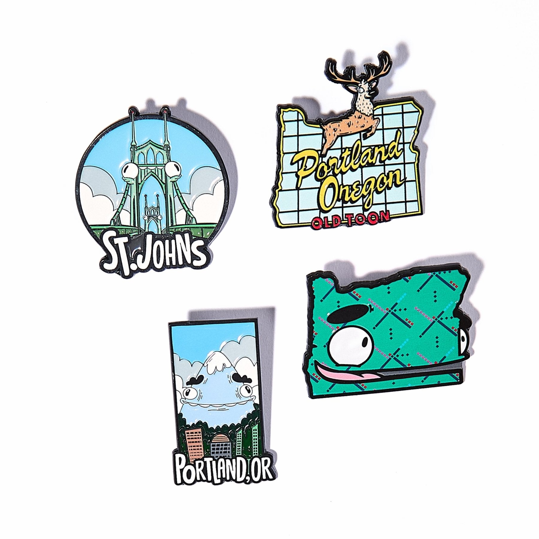 Portland Enamel Pin Set - Mike Bennett Studios
