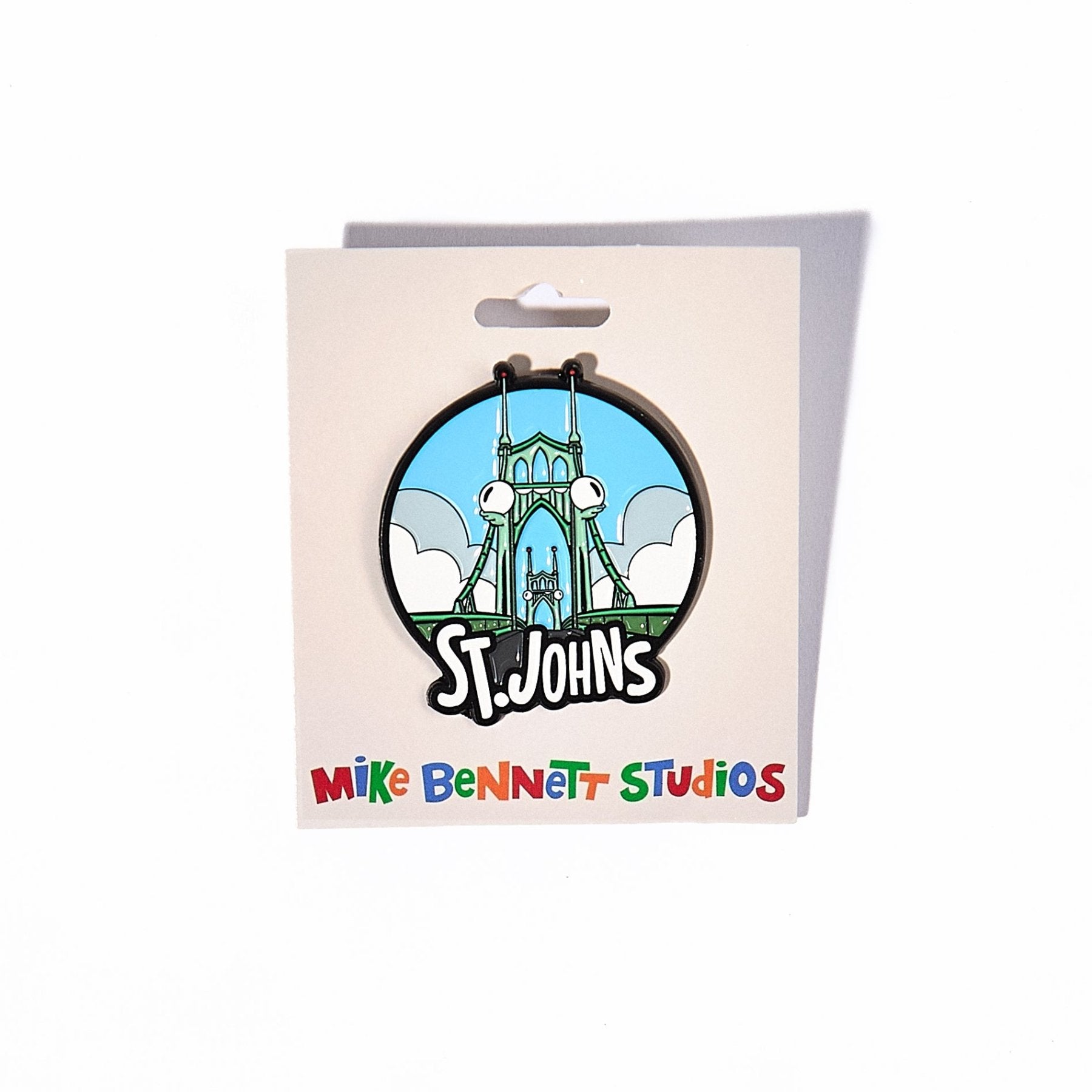 St. Johns Bridge, Portland Enamel Pin - Mike Bennett Studios