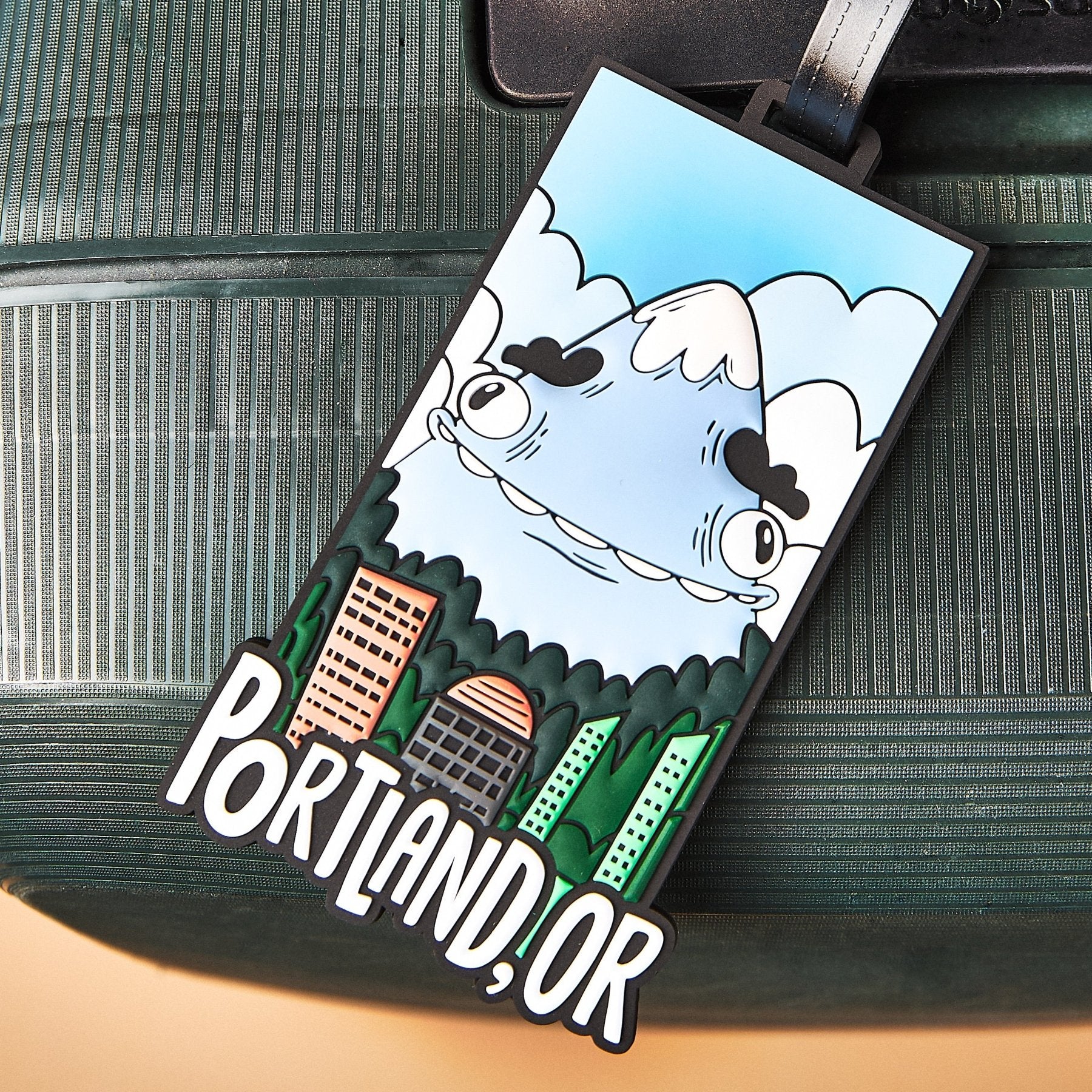 Mt. Hood, Portland Luggage Tag - Mike Bennett Studios