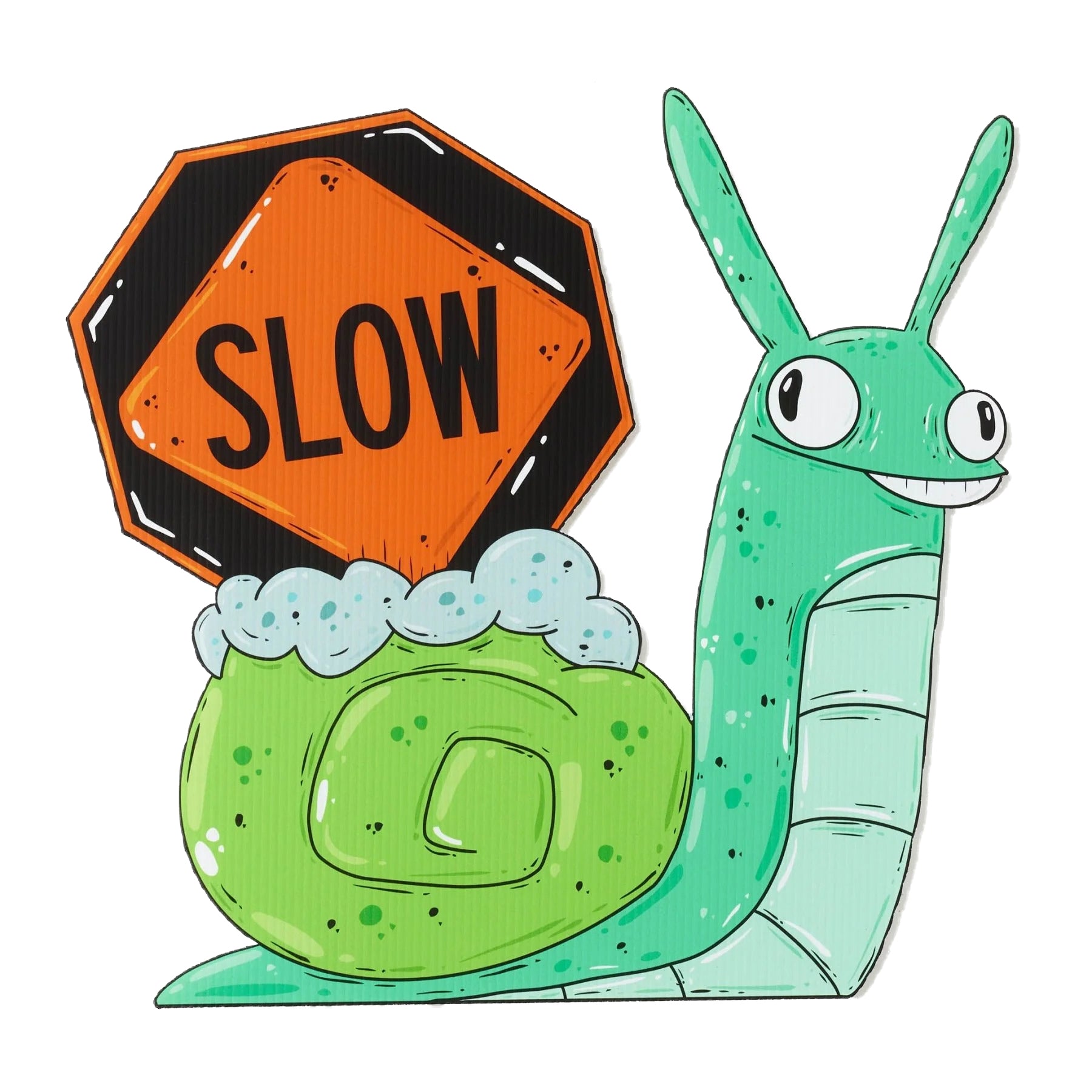 Sonny the Snail | "Slow" Yard Sign - Mike Bennett Studios