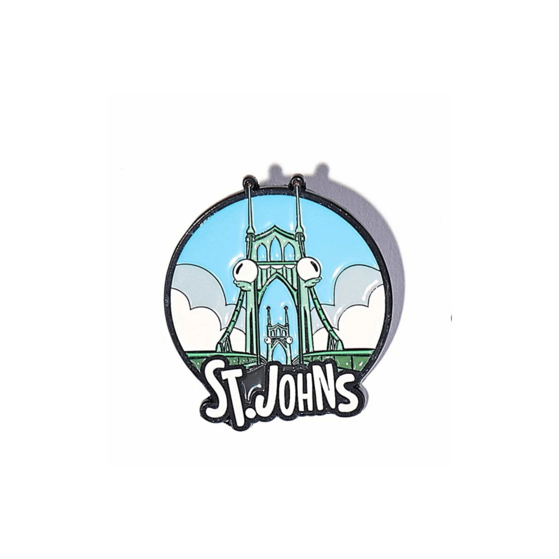 St. Johns Bridge, Portland Enamel Pin - Mike Bennett Studios