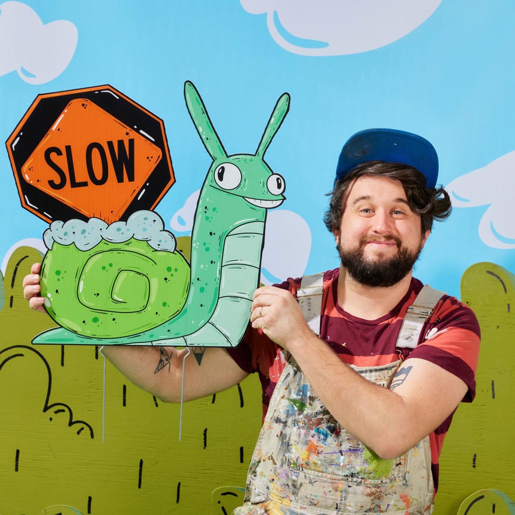Sonny the Snail | "Slow" Yard Sign - Mike Bennett Studios