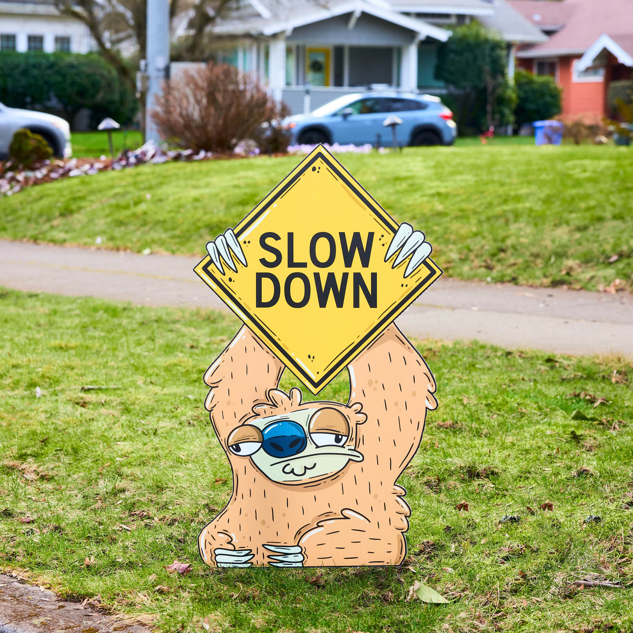Sofia the Sloth Slow Down Yard Sign