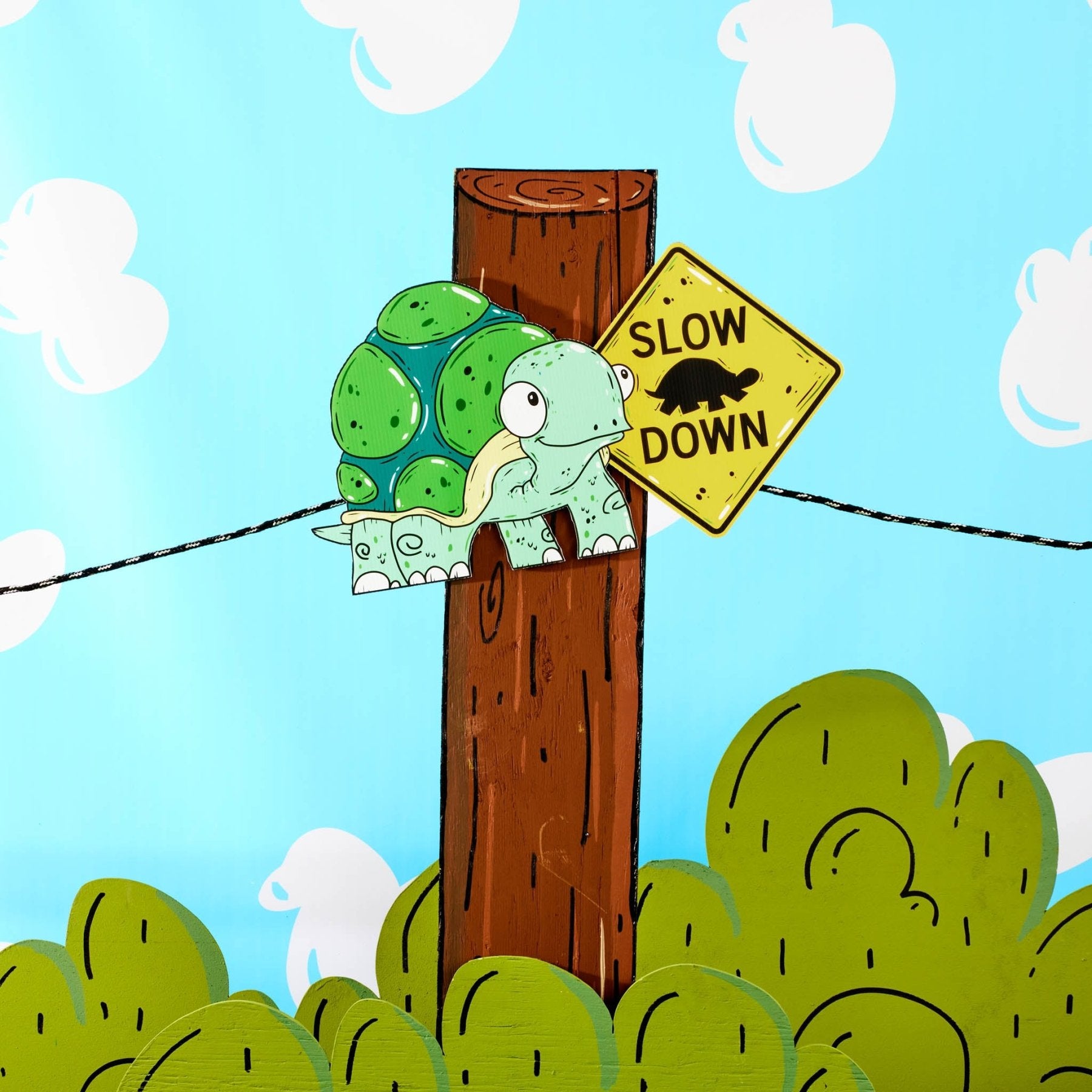 Terrance the Turtle | "Slow Down" Yard Sign - Mike Bennett Studios